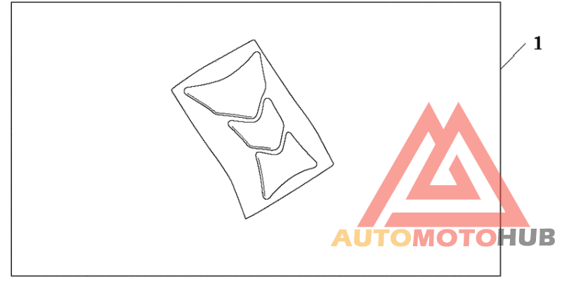 Tank pad honda wing logo