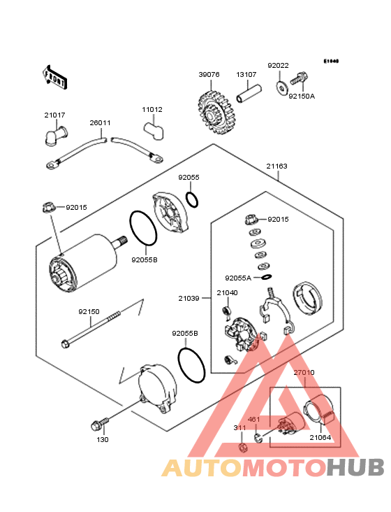 Starter motor/starter clutch