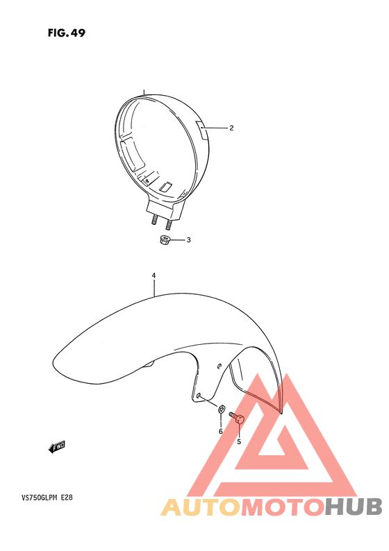 Headlamp housing - front fender