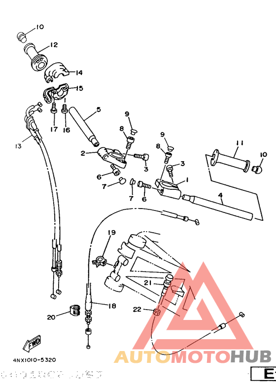 Steering handle. cable