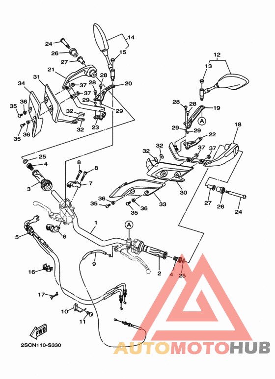 Steering handle & cable