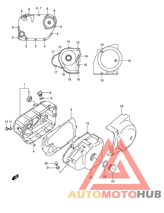 Crankcase cover ass`y  (v