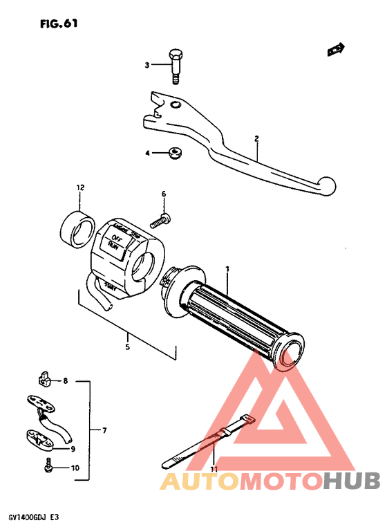 Right handle switch gv1400gtg