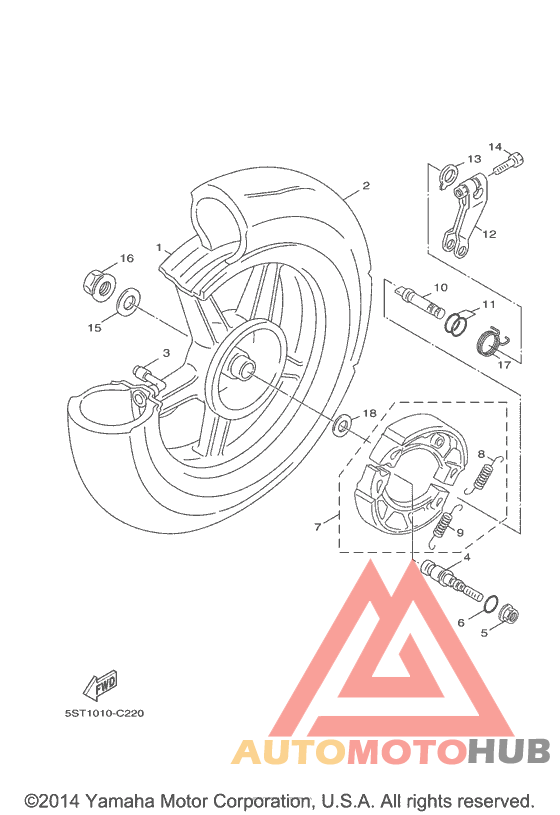 Переднее колесо