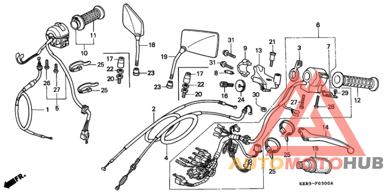Handle lever/switch/cable