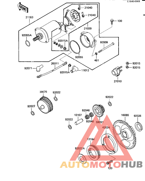 Starter motor/starter clutch