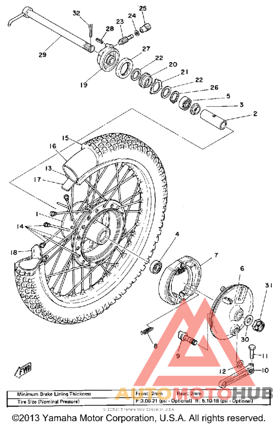 Переднее колесо