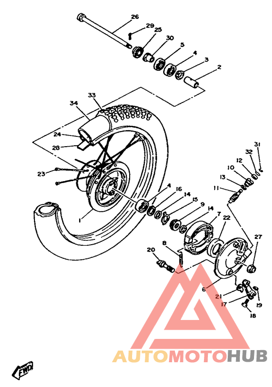 Переднее колесо