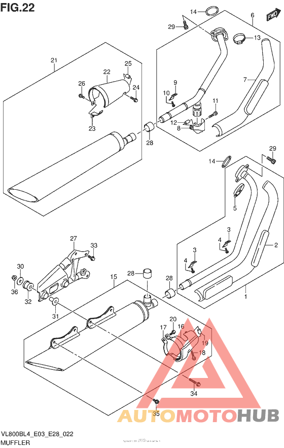 Muffler (Vl800Bl4 E28)