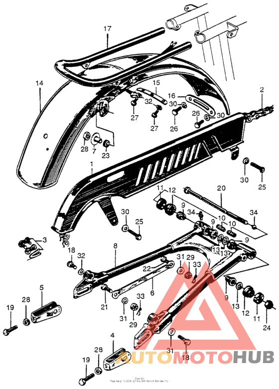 Swingarm + rear fender