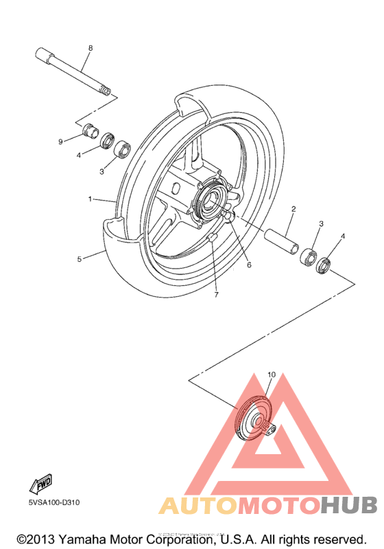 Переднее колесо