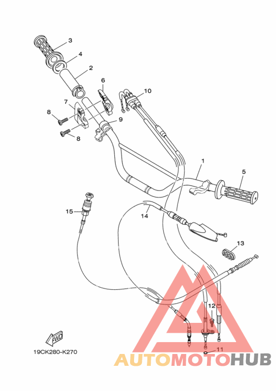 Steering handle & cable