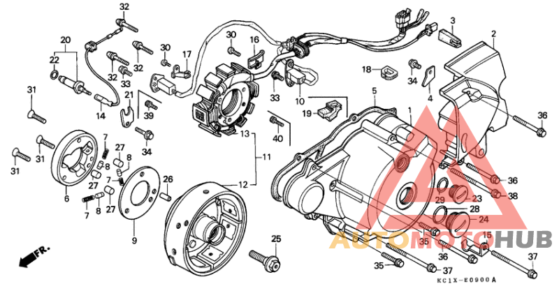 Left crankcase cover/ generator