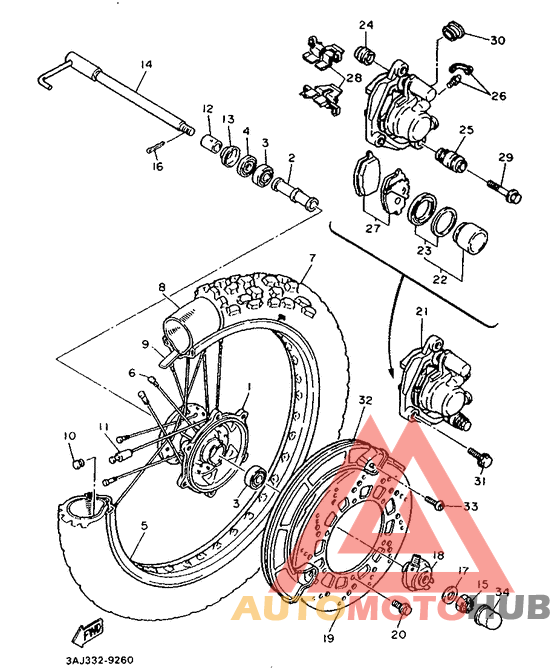 Переднее колесо