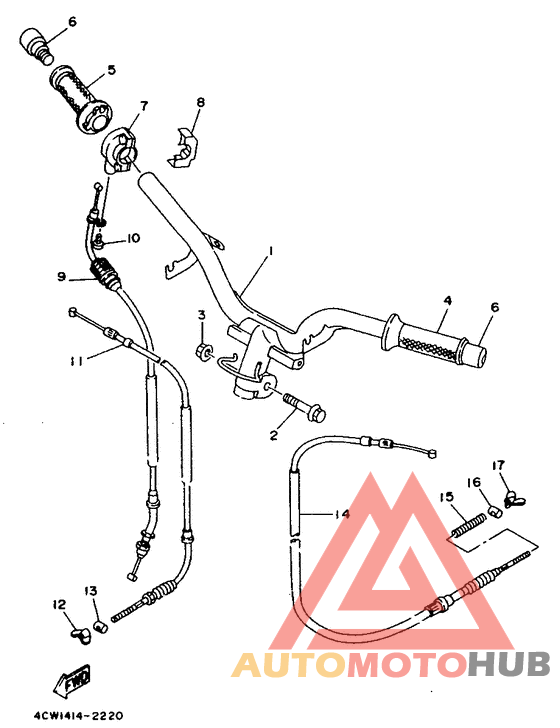 Steering handle. cable
