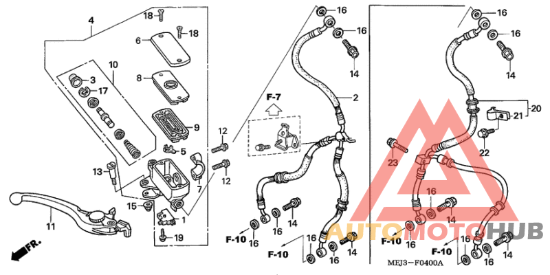 Fr. brake master cylinder