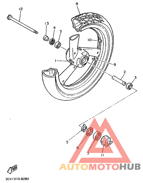 Переднее колесо