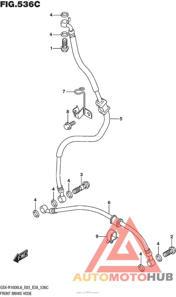 Front Brake Hose (Gsx-R1000L6 E33)