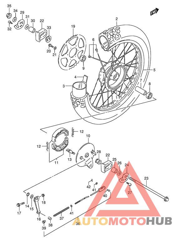 Rear wheel complete assy
