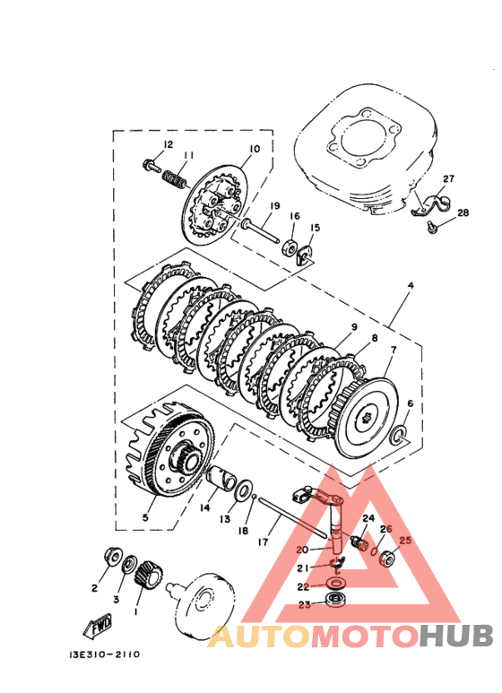 Сцепление и сервопривод