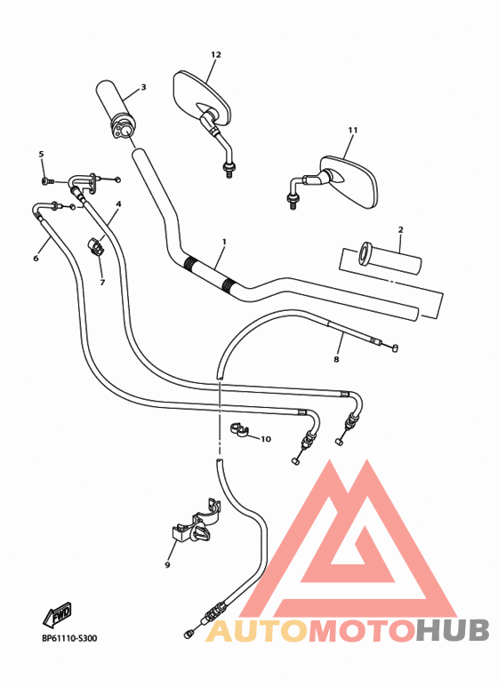 Steering handle & cable