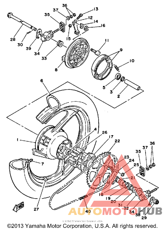 Переднее колесо