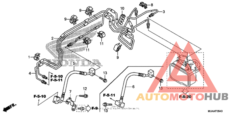 Front brake pipe