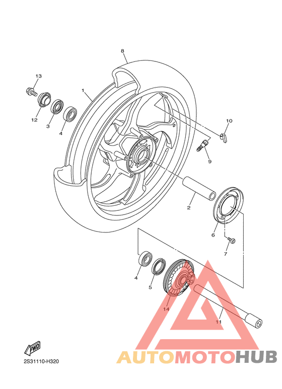 Переднее колесо