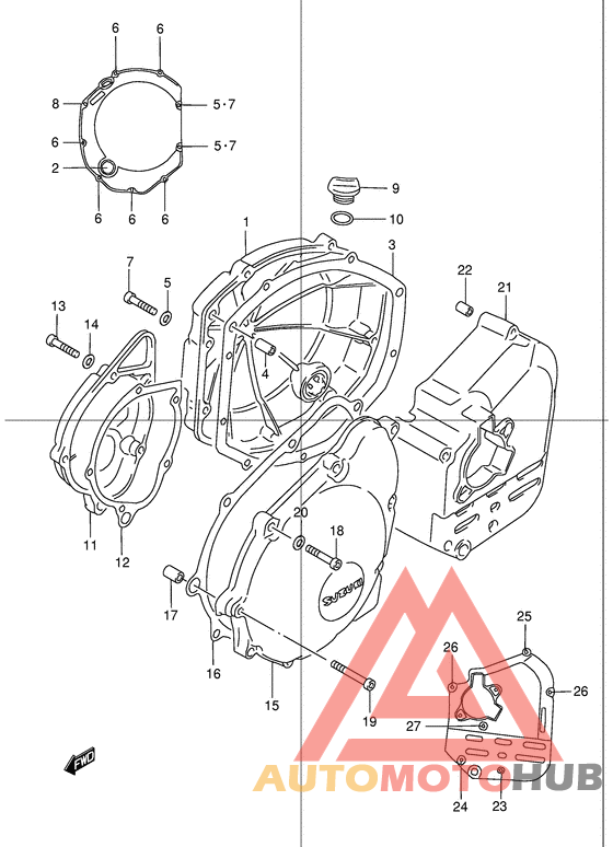 Crankcase cover ass`y  (v