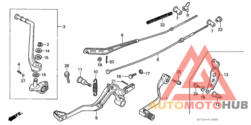 Brake pedal assy