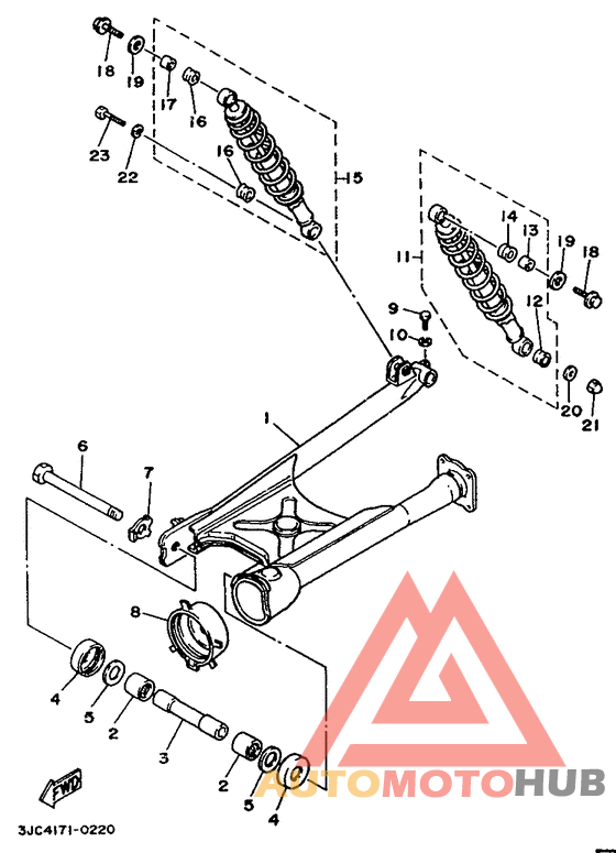 Rear arm. suspension
