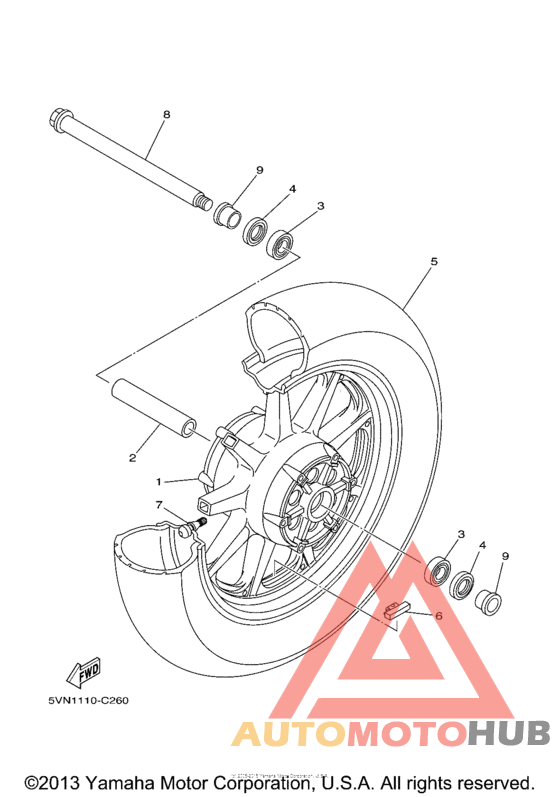 Переднее колесо