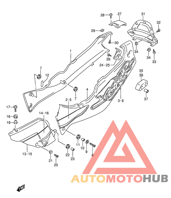 Обтекатель задний