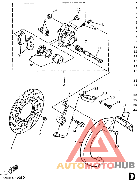 Front brake. caliper