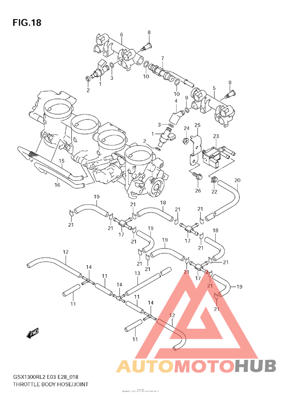 Throttle Body Hose/joint (Gsx1300R L2 E33)