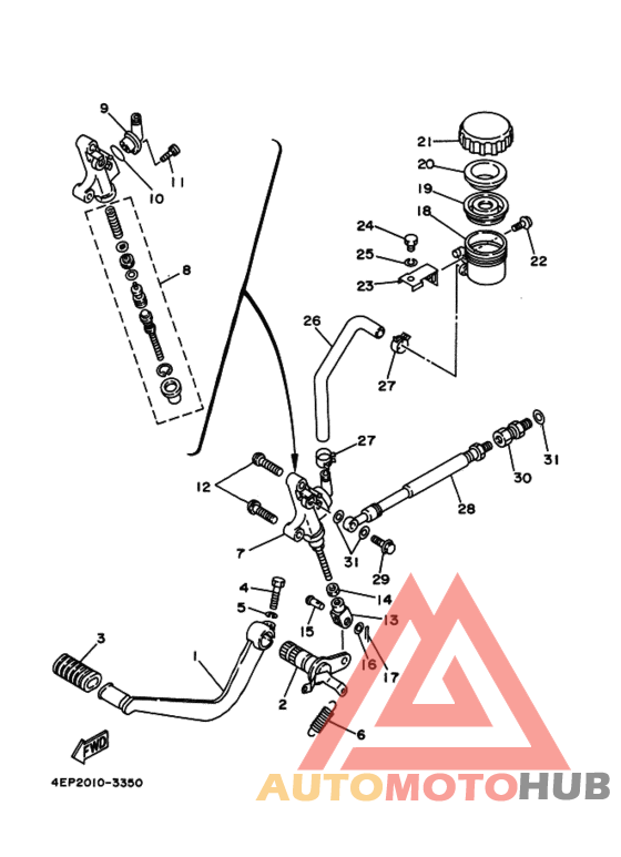 Rr master cylinder assy