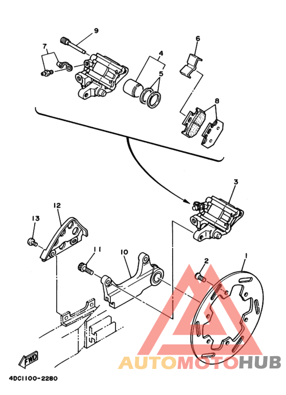 Задний суппорт