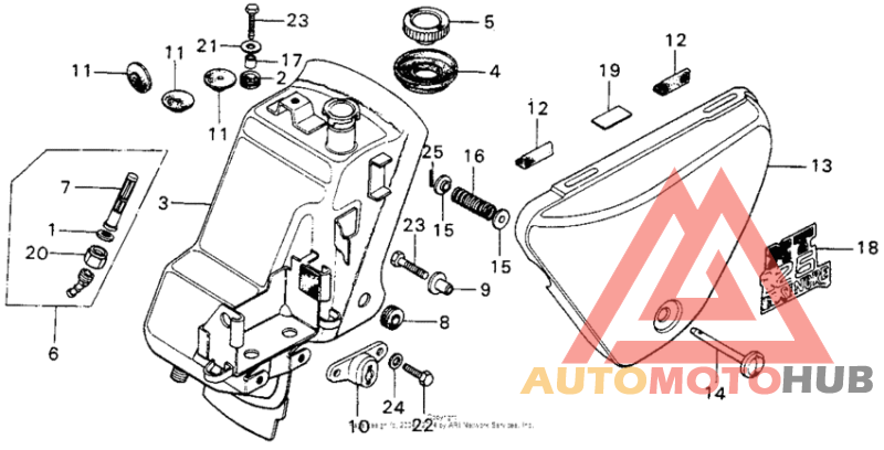 Oil tank + side cover