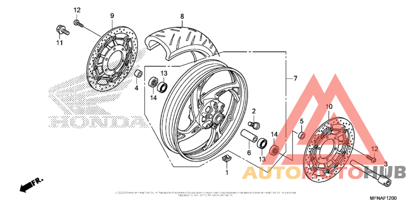 Переднее колесо