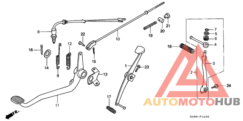 Brake pedal assy