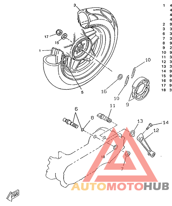 Переднее колесо
