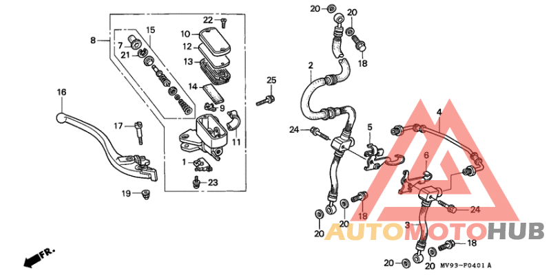 Fr. brake master cylinder