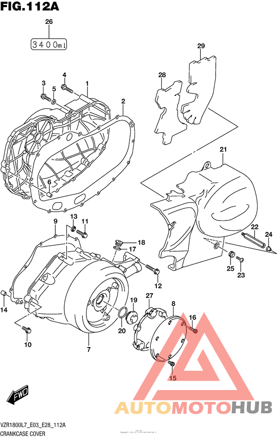 Crankcase Cover (Vzr1800L7 E28)