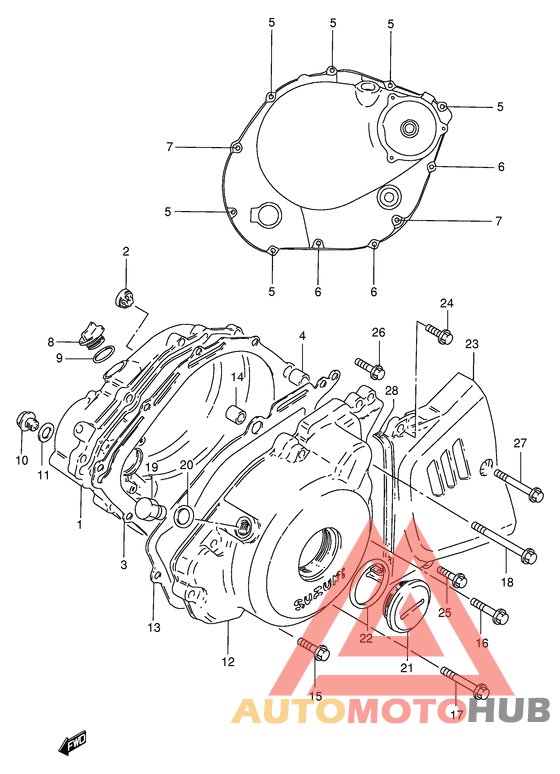 Crankcase cover ass`y  (v