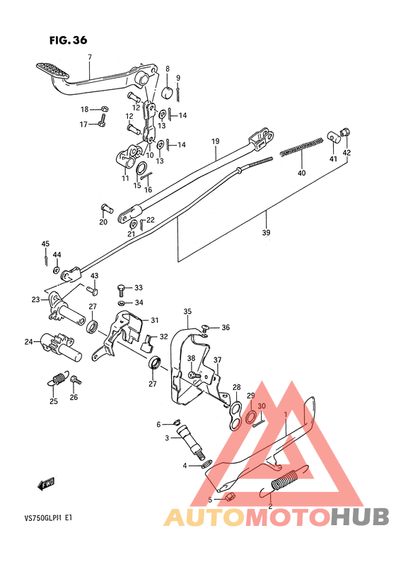 Prop stand - rear brake
