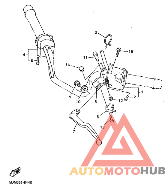 Handle switch. lever