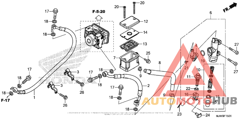 Rear Brake Master Cylinder (Cb500Fa)