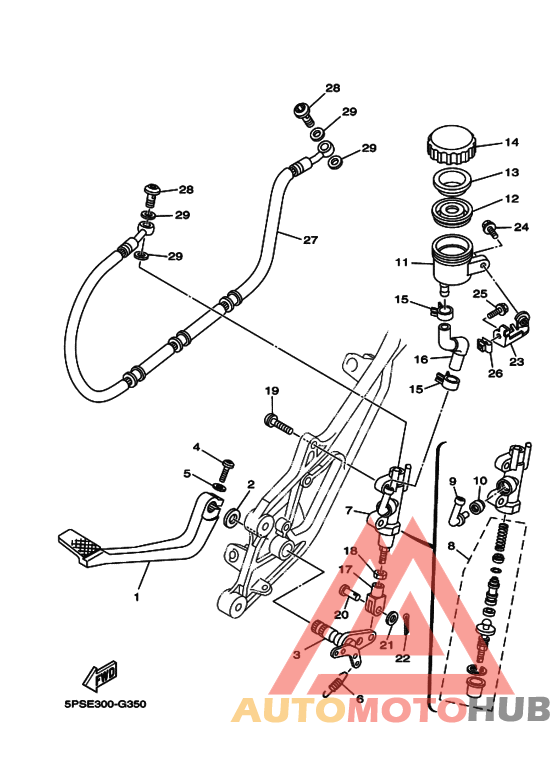 Задний тормозной цилиндр