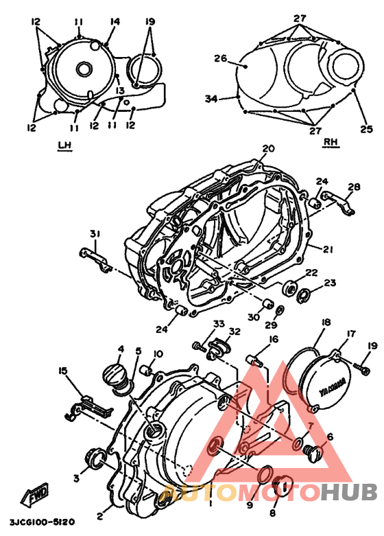 Crankcase cover ass`y  (v