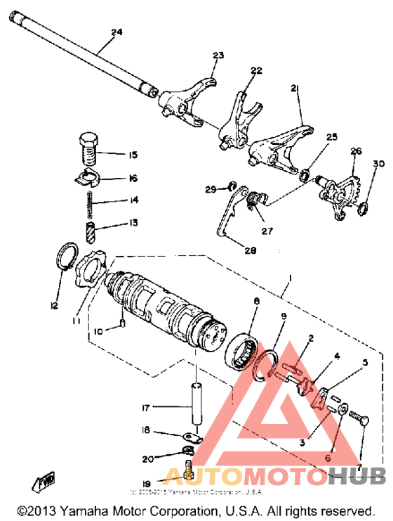 Shift cam-fork